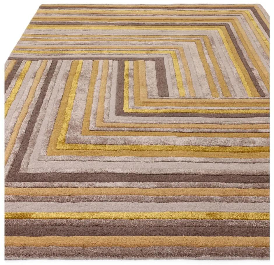 Tappeto in lana giallo ocra 120x170 cm Network Gold - Asiatic Carpets