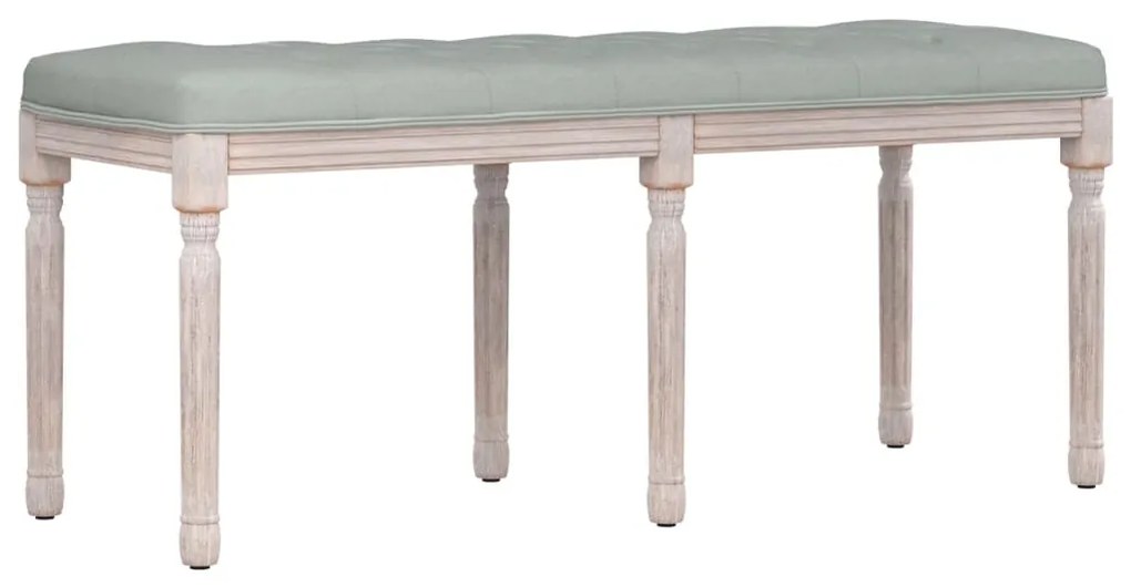 Panca grigio chiaro 110x40x49 cm in velluto