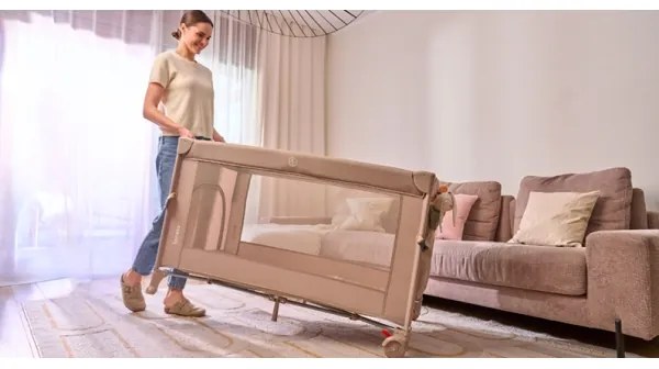 Lionelo - Lettino da viaggio 3 in 1 ELLEN Beige Sand