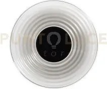 Applique a parete led morse fume' in vetro 8w 800lm cct 2700 e 3500...