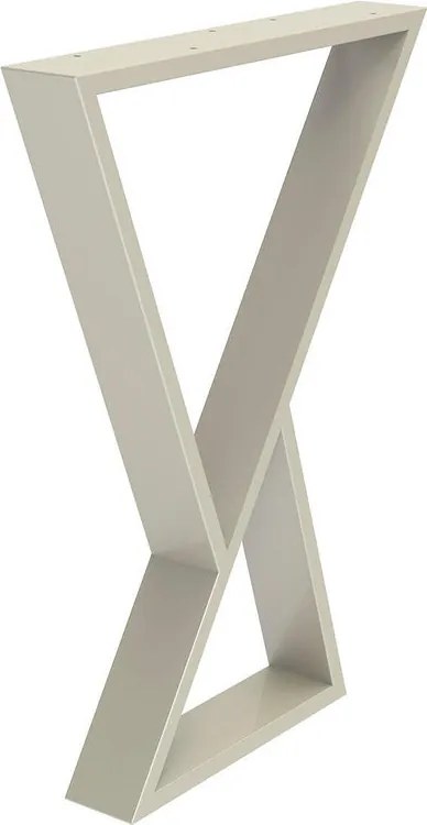 Gamba per mobili irregolare STEELMI Federica in acciaio cromo opaco L 58 x P 8 x H 71 cm