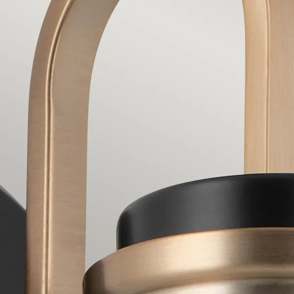 Kichler KL-FARUM1-BK - LED Lampada da bagno FARUM 1xG9/3W/230V nero/ottone