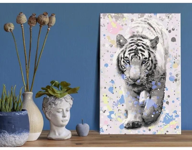 Quadro fai da te  White Tiger  Larghezza x Altezza Home decor 40x60