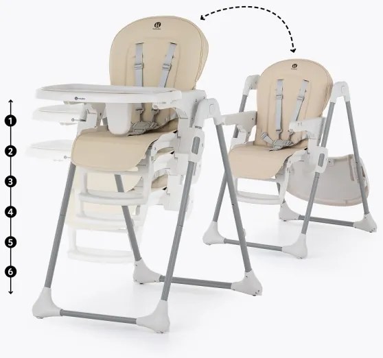 PETITE&MARS - Sedia da pranzo per bambini GUSTO rosa