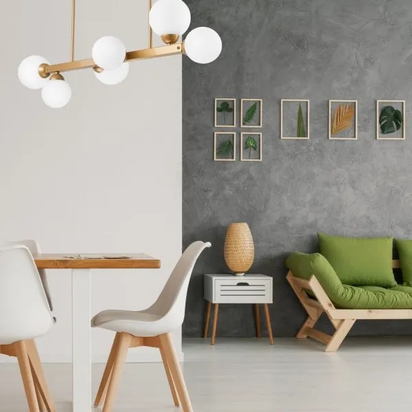 Lampadario on a pole ASTRO 6xG9/5W/230V oro