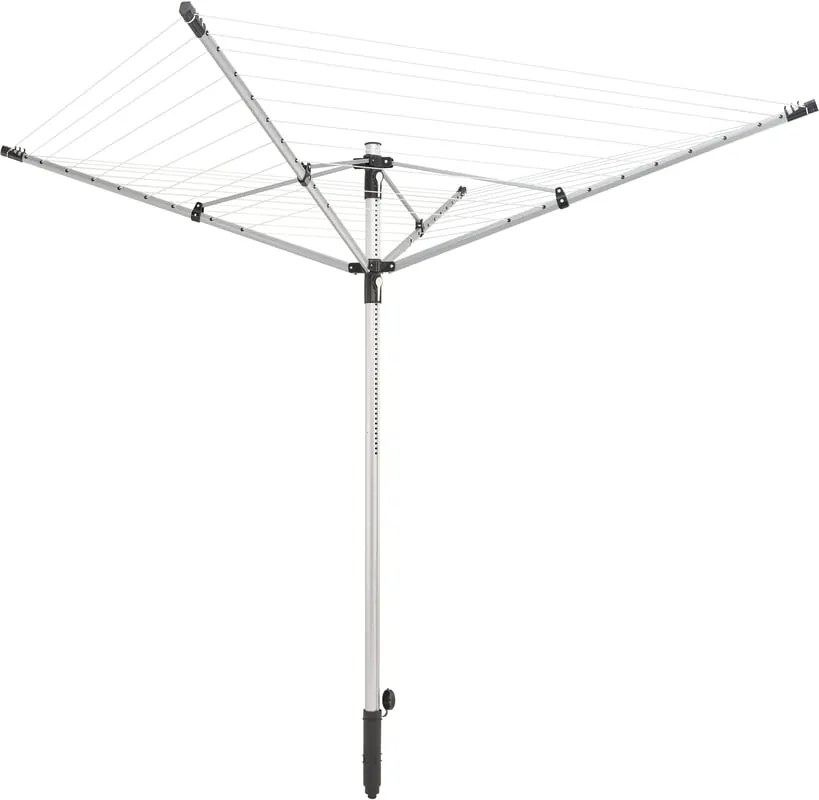 Stendibiancheria da esterno ad ombrello LEIFHEIT LinoPush 500 in alluminio L 255 cm grigio / argento