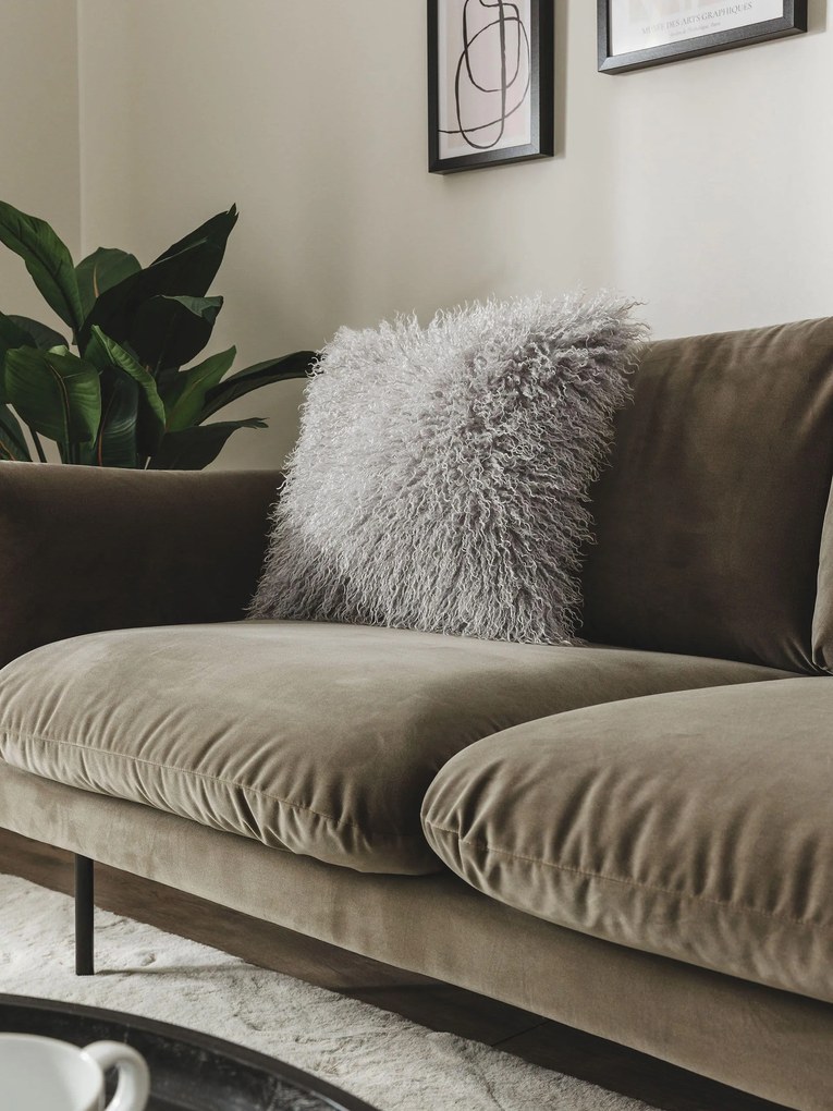 benuta Nest Copricuscino Oscar Grigio 45x45 cm - Tappeto design moderno soggiorno