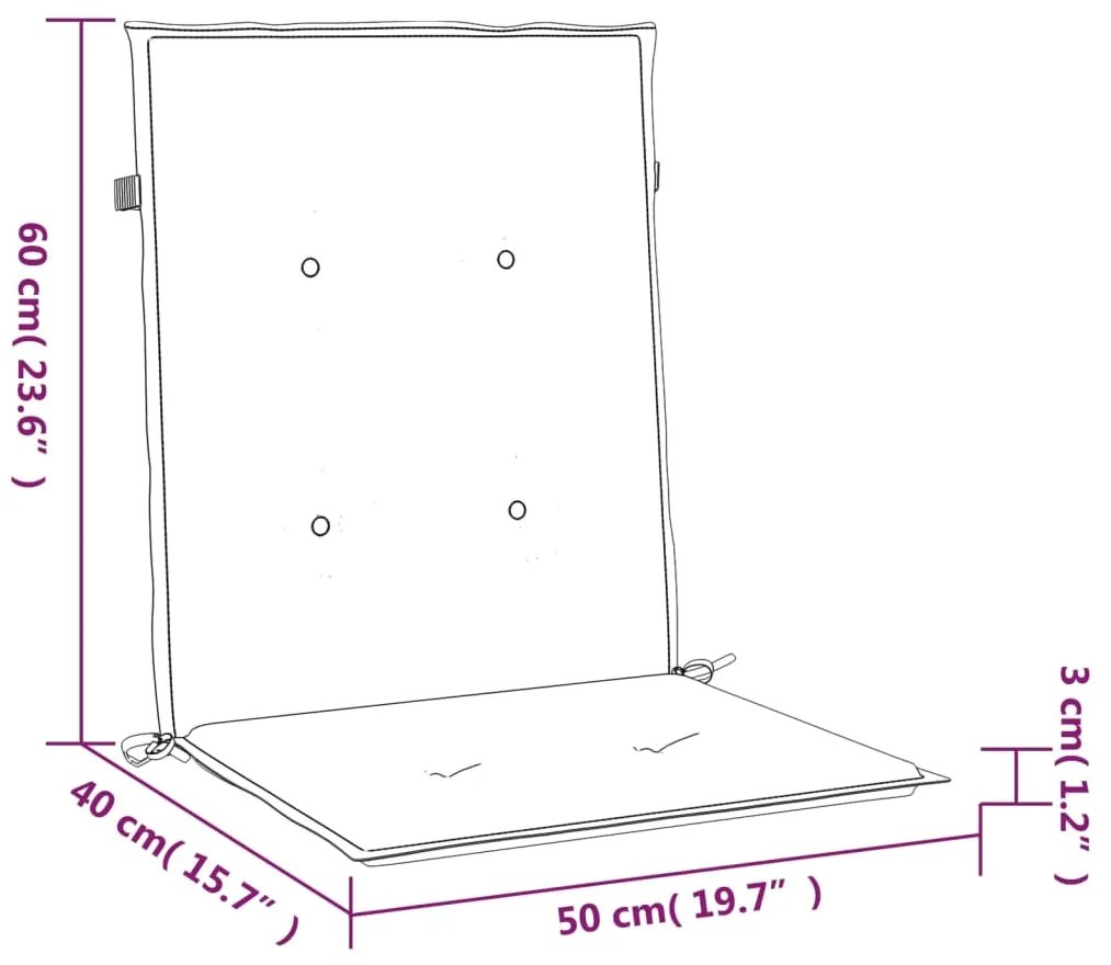 Cuscini per Sedia 6 pz Verde Intenso 100x50x3 cm Tessuto Oxford