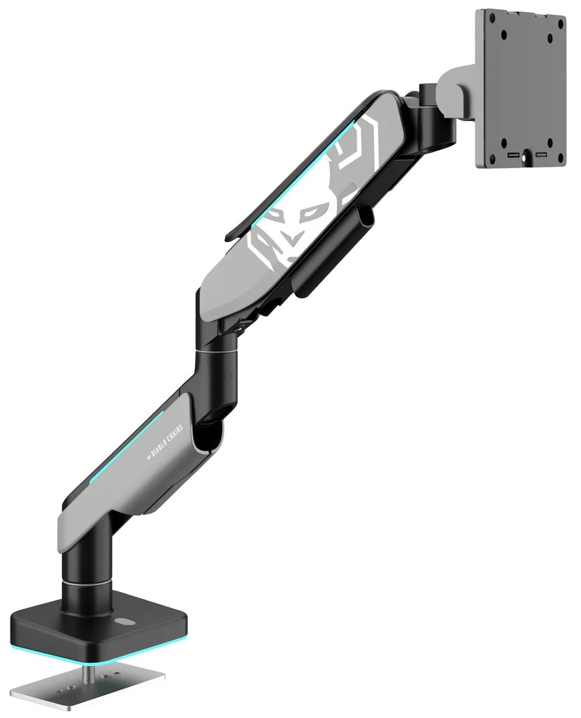 Supporto per monitor da 49" grigio-nero con LED RGB X-ARM