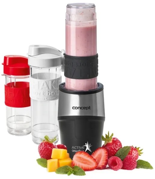 Concept SM3385 - Frullatore con accessori ACTIVE SMOOTHIE 500W/230V nero