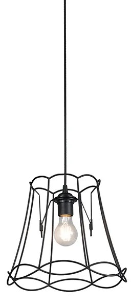 Lampada a sospensione retrò nera 30 cm - Granny Frame