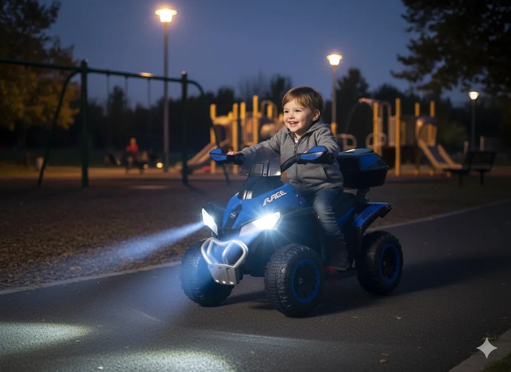 Mini Quad Elettrico per Bambini 6V Kid Go Deluxe Blu...