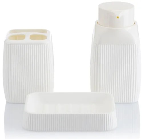 Set da bagno CRYSTAL 5 pz bianco