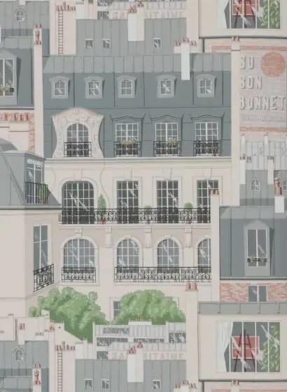 Manuel Canovas Carta da parati Les Toits de Paris - Ardoise