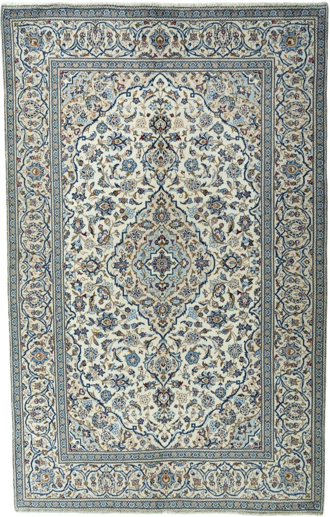 Kashan Tappeto 200 x 310 Beige (Iran) Annodato A Mano