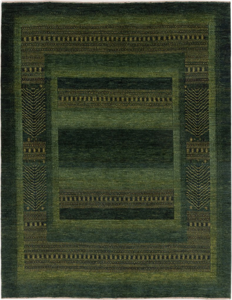 Loribaft Tappeto 240x180 Verde (Iran) Annodato A Mano