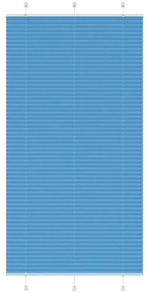 Tenda Plissettata Blu 105x200 Cm Larghezza Tessuto 104,4 Cm /