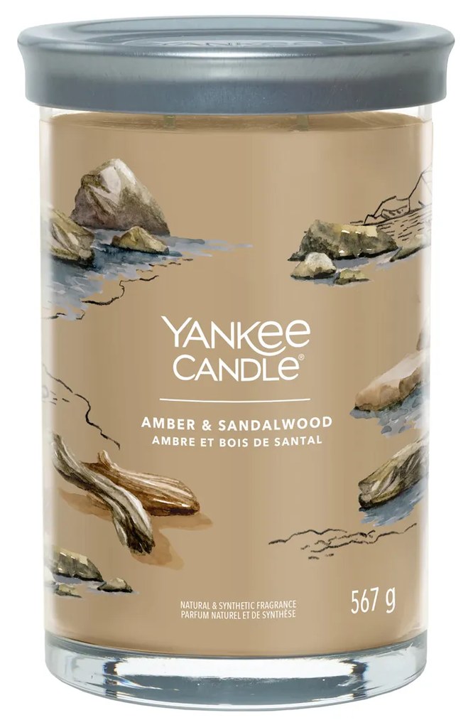 Candela Amber Sandalwood in barattolo grande Yankee Candle