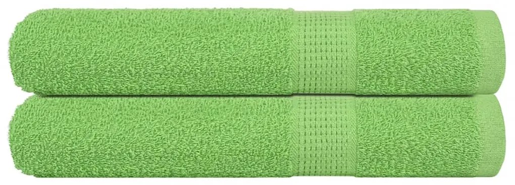Asciugamani Per Sauna 2 Pz Verde Mela 80x200 Cm 360 G/m² Cotone /