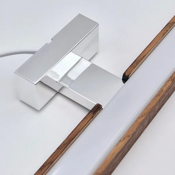 Brilagi-Illuminazione a LED per specchi da bagno WOODY MIRROR LED/15W/230V IP44 quercia/cromo