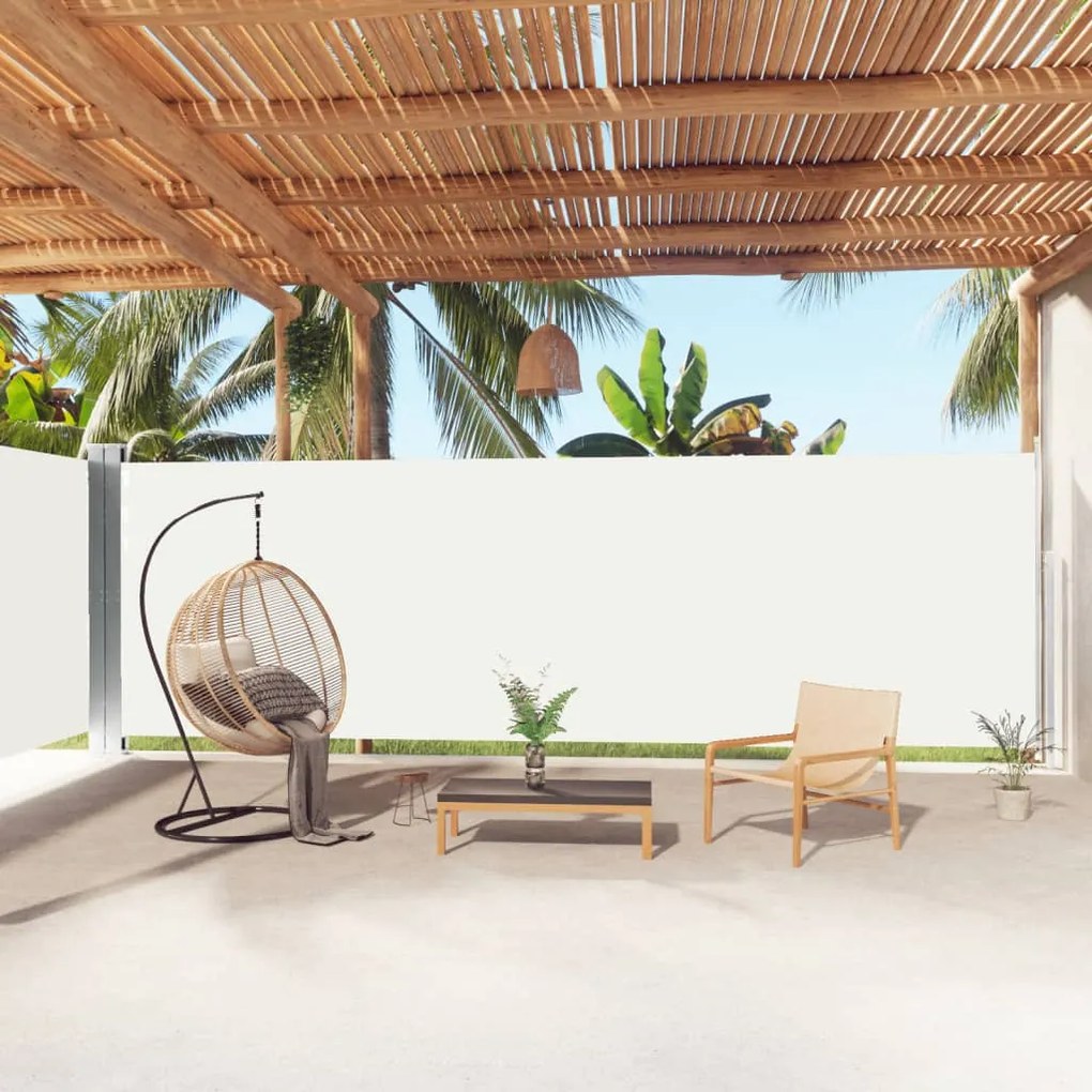 Tenda Da Sole Laterale Retrattile Crema 200x1000 Cm /