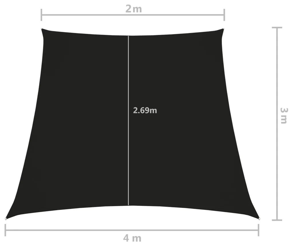 Parasole a Vela in Tela Oxford a Trapezio 2/4x3 m Nero