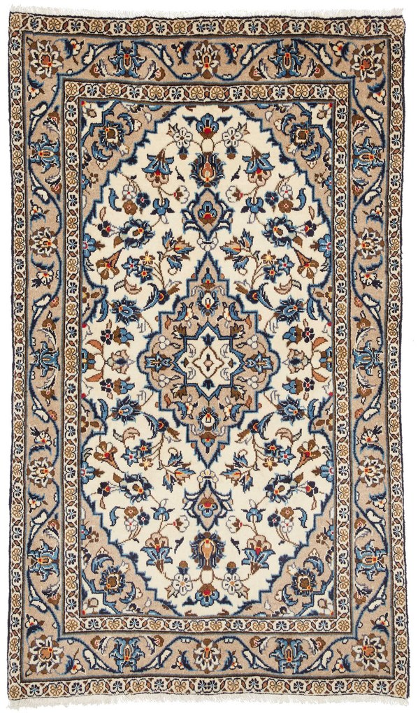 Kashan Tappeto persiano 90x160 Beige (Iran) Annodato A Mano