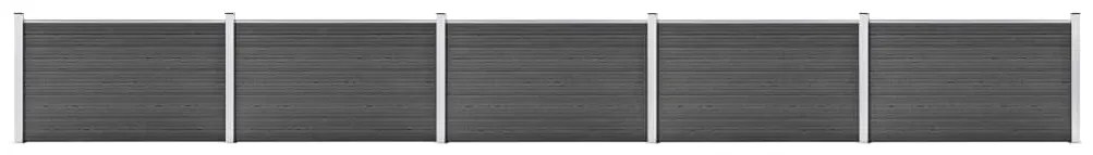 Set Pannelli Di Recinzione İn Wpc 872x105 Cm Nero /