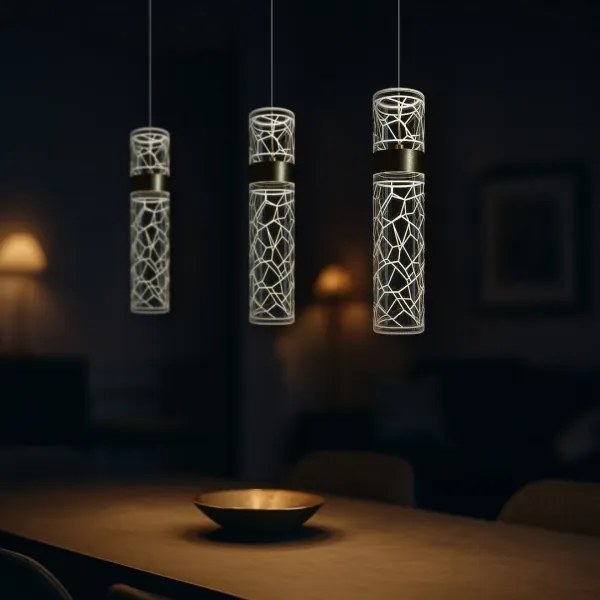 Lampadario LED su cavo LAGOS LED/24W/230V dorato