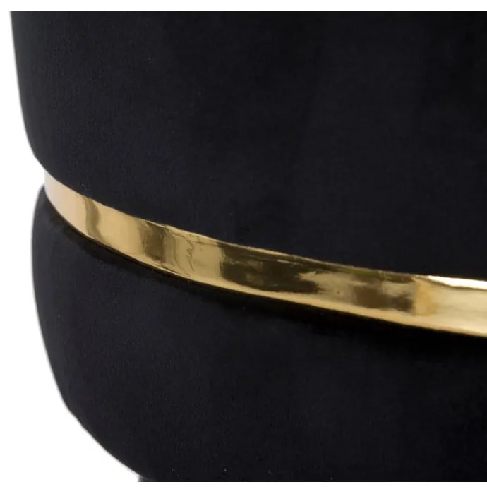 Sedia da bar nera/dorata in imbottito (altezza della seduta 74 cm) Paris – Mauro Ferretti