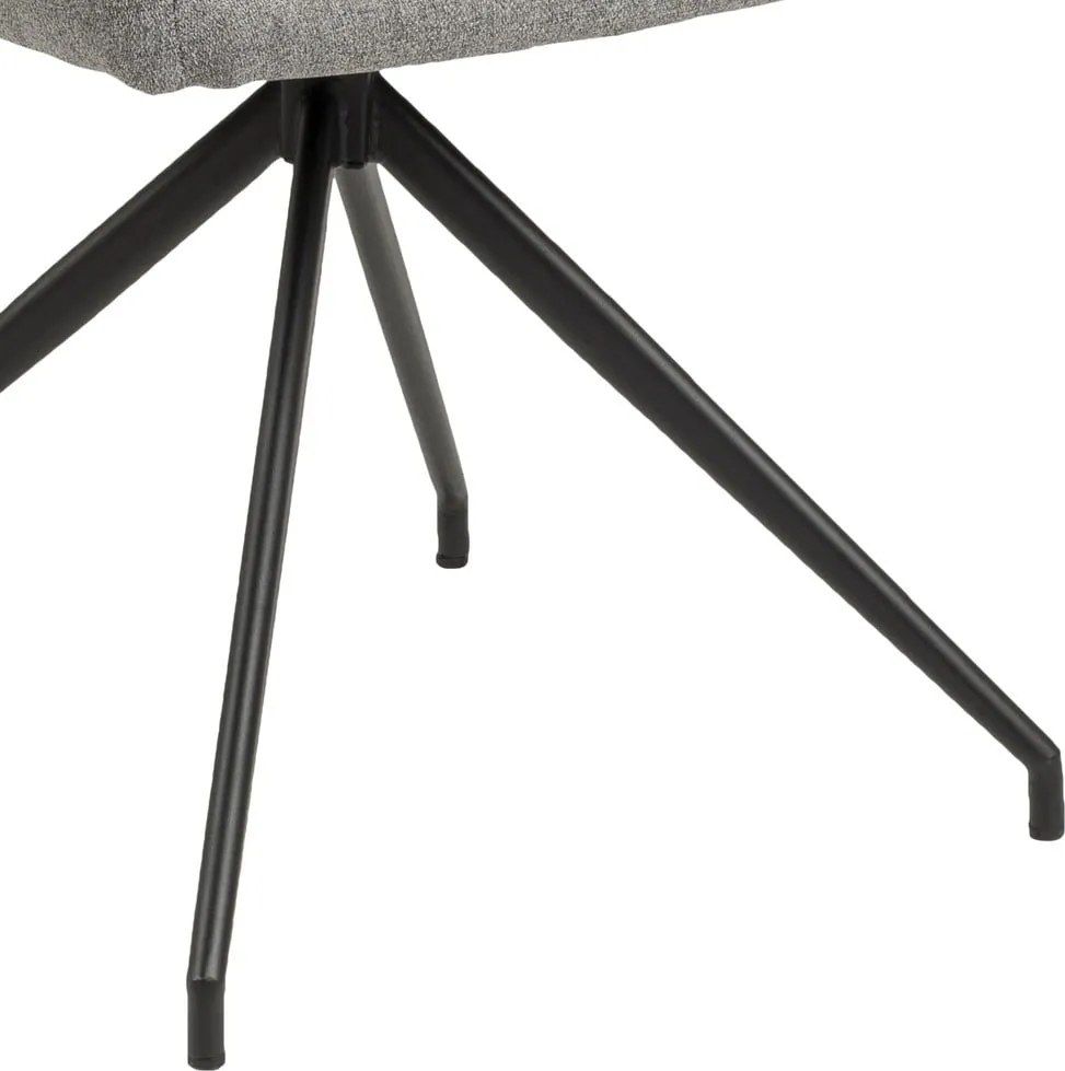 Sedia da pranzo grigia in imbottito con braccioli Naya – Actona