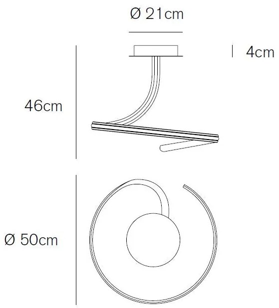 Ribbon sospensione 20w 1200lm 3000k ip20