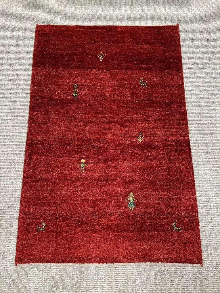 Gabbeh Tappeto 120x80 Rosso (Iran) Annodato A Mano