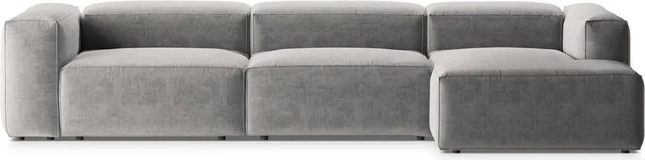 Divano angolare grigio chiaro (con penisola a destra/con chaise lounge) Bergamo – Cosmopolitan Design