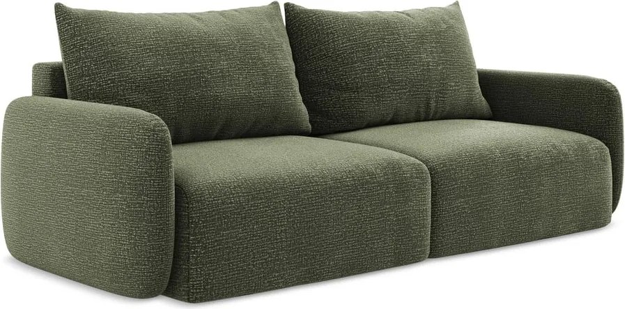 Divano verde allungabile/con contenitore 238 cm Kalena – Makamii