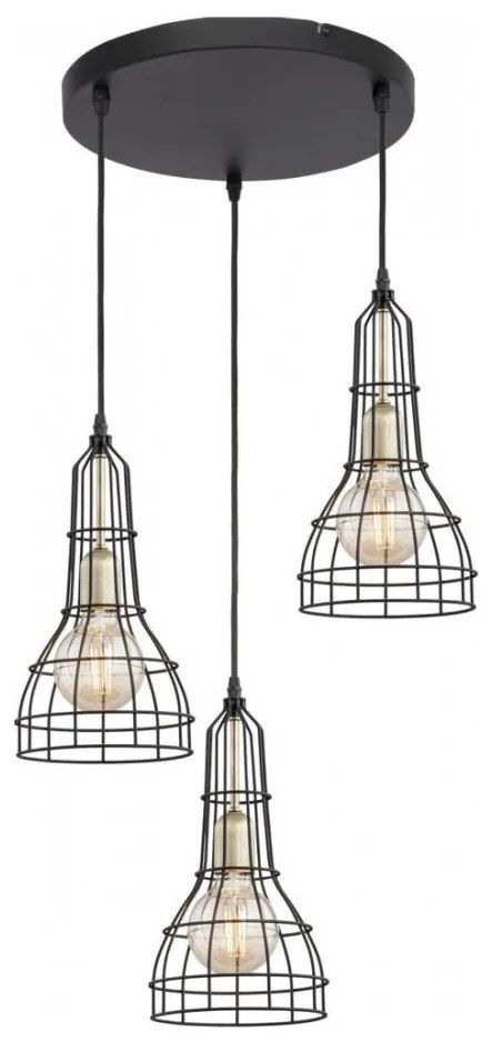 Lampadario a sospensione con filo LONG 3xE27/60W/230V