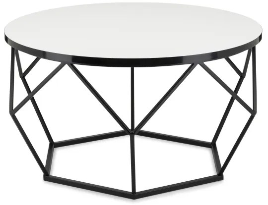 Tavolino DIAMOND 40x70 cm bianco/nero