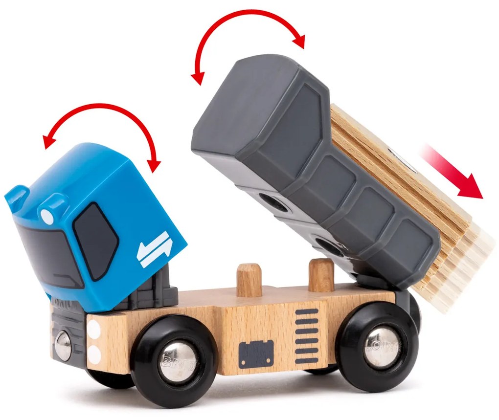 Brio - Set di mezzi da carico con gru