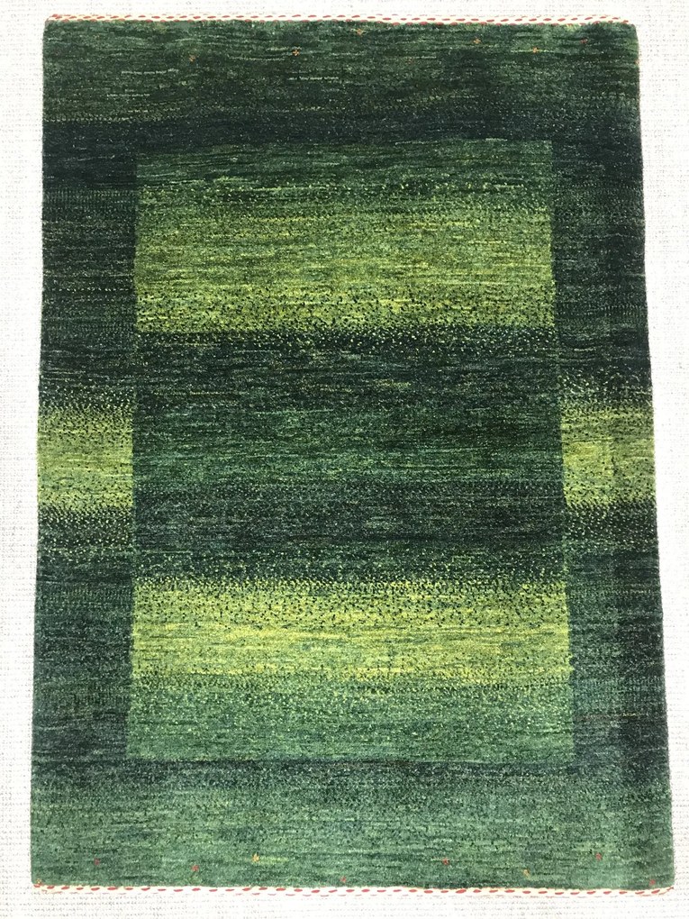 Loribaft Tappeto 80x120 Verde (Iran) Annodato A Mano