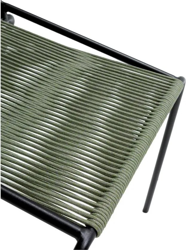 Sedie da pranzo in set verdi in metallo impilabili 2 pz Emily – Marckeric