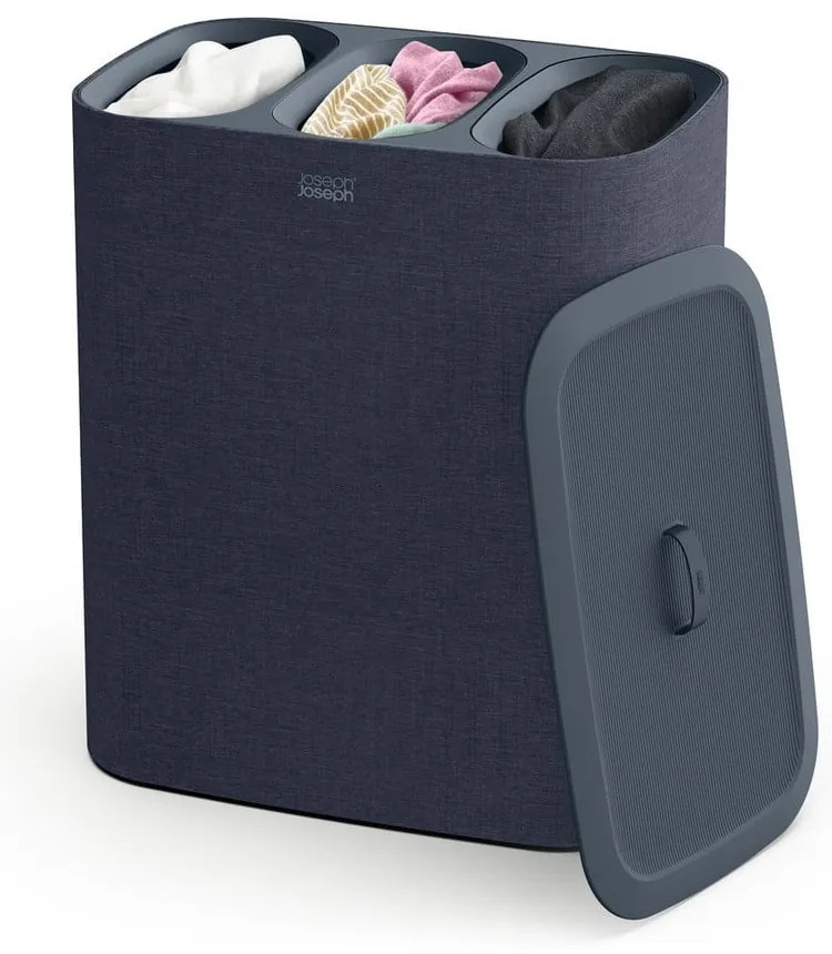 Cesta per il bucato color antracite in tessuto 3x30 l Tota Trio – Joseph Joseph