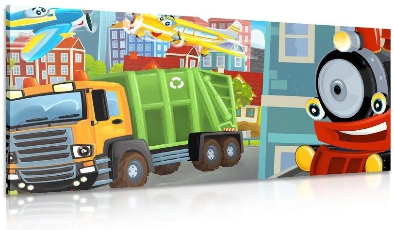 Stampa su tela – Trenino in città