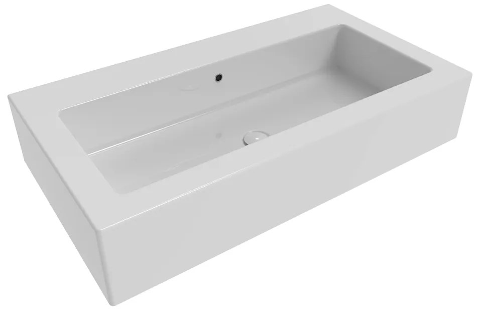 Ceramica flaminia acquagrande 100 lavabo 100x45 da appoggio o sospeso in ceramica bianco