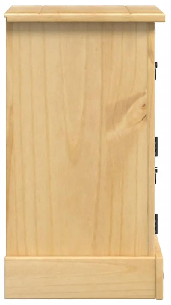 Comodino corona 35x32,5x58 cm in legno massello di pino