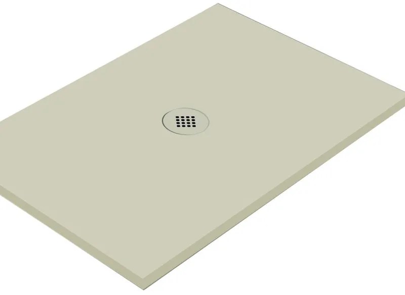 Piatto doccia in ceramica extra slim crema L 90 x L 80 cm