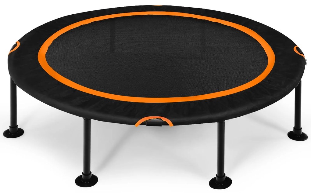 Costway Trampolino fitness silenzioso con corde elastiche durevoli per bambini e adulti, Trampolino pieghevole 122cm
