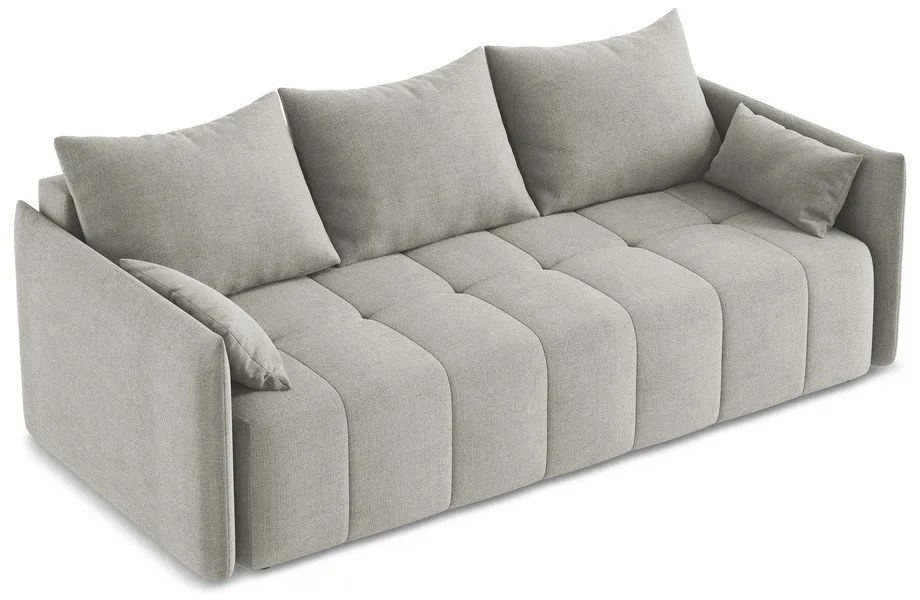 Divano grigio chiaro allungabile/con contenitore 225 cm Moku – Makamii