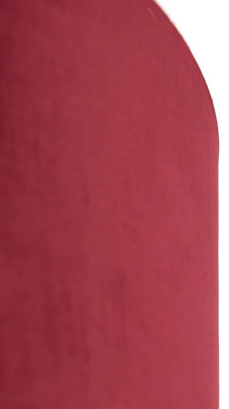 Paralume in velluto rosso 35/35/20 con interno dorato