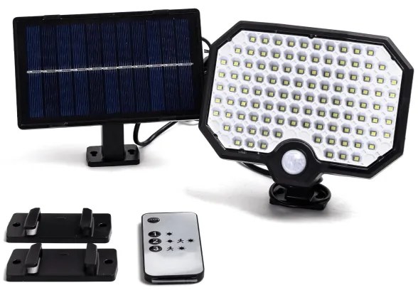 Aigostar - LED Luce solare con sensore di movimento LED/2,4W/3,7V IP65