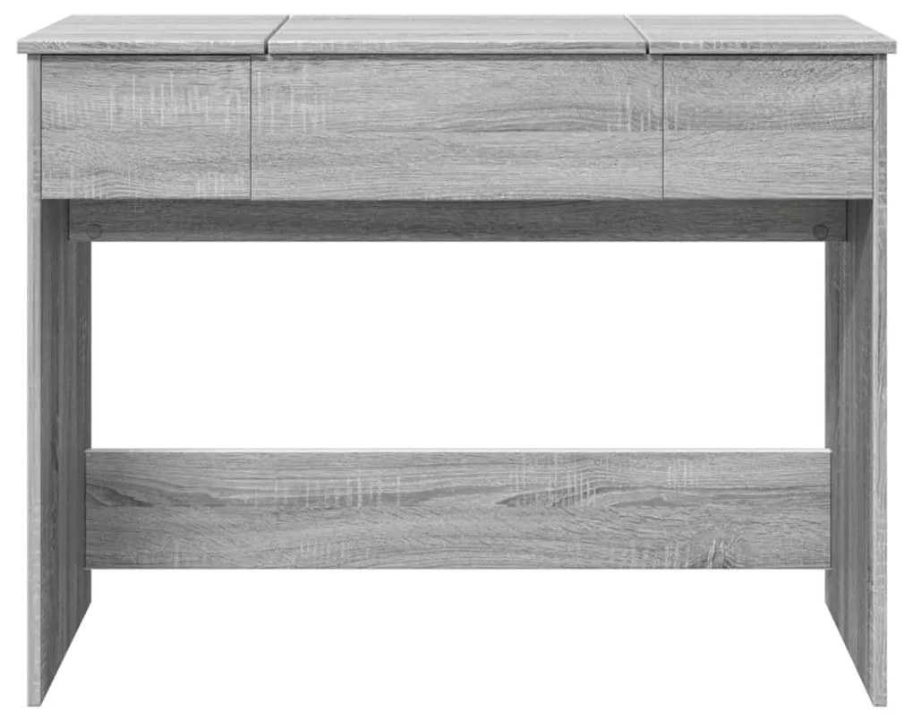 Toeletta con specchio grigio sonoma 100x45x76 cm